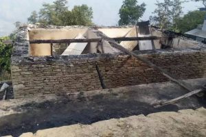 मादीमा अज्ञात समूहद्धारा वडा कार्यालय आगजनी