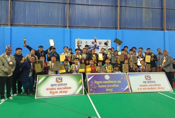 ९ औं संस्करण खुल्ला पुरुष डबल्स ब्याडमिन्टको उपाधी सुनिल जोडी महेशलाई