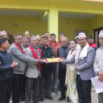 चापाँगाई समाजद्धारा धर्मशालामा जिन्सी सामग्री हस्तान्तरण